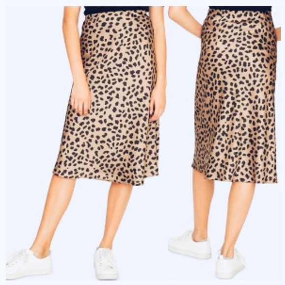 Cheetah Print Midi Skirt - Picture 1 of 5